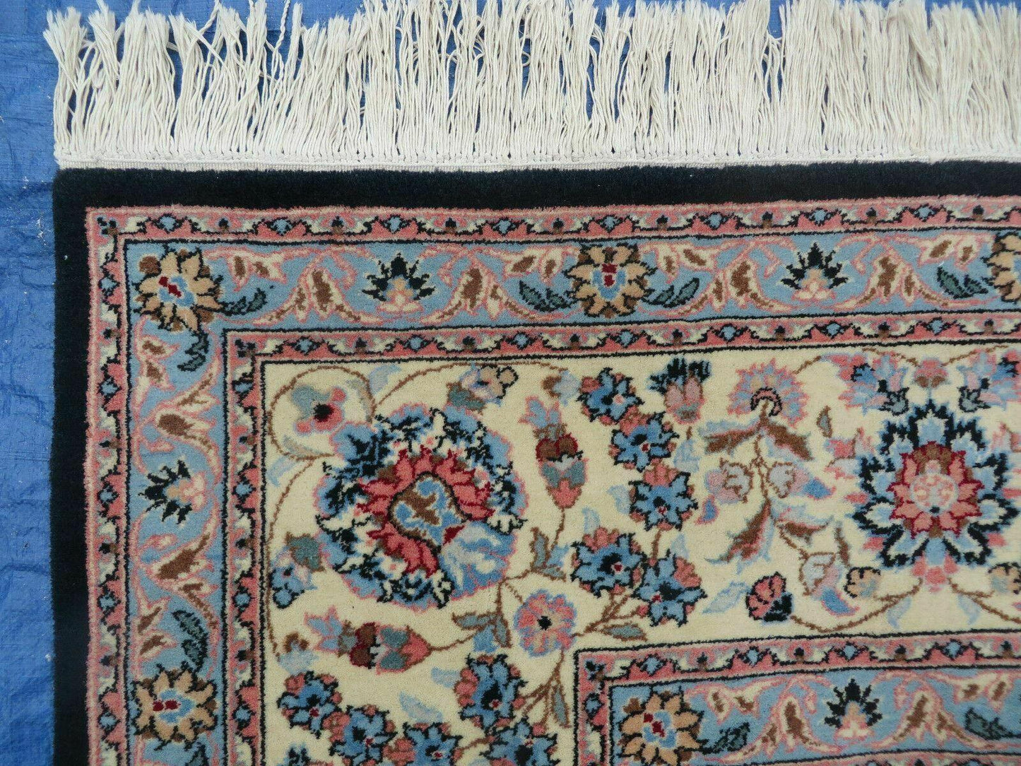 Vintage Indian Wool Hand Knotted Rug 10x14 Natural Organic Dyes