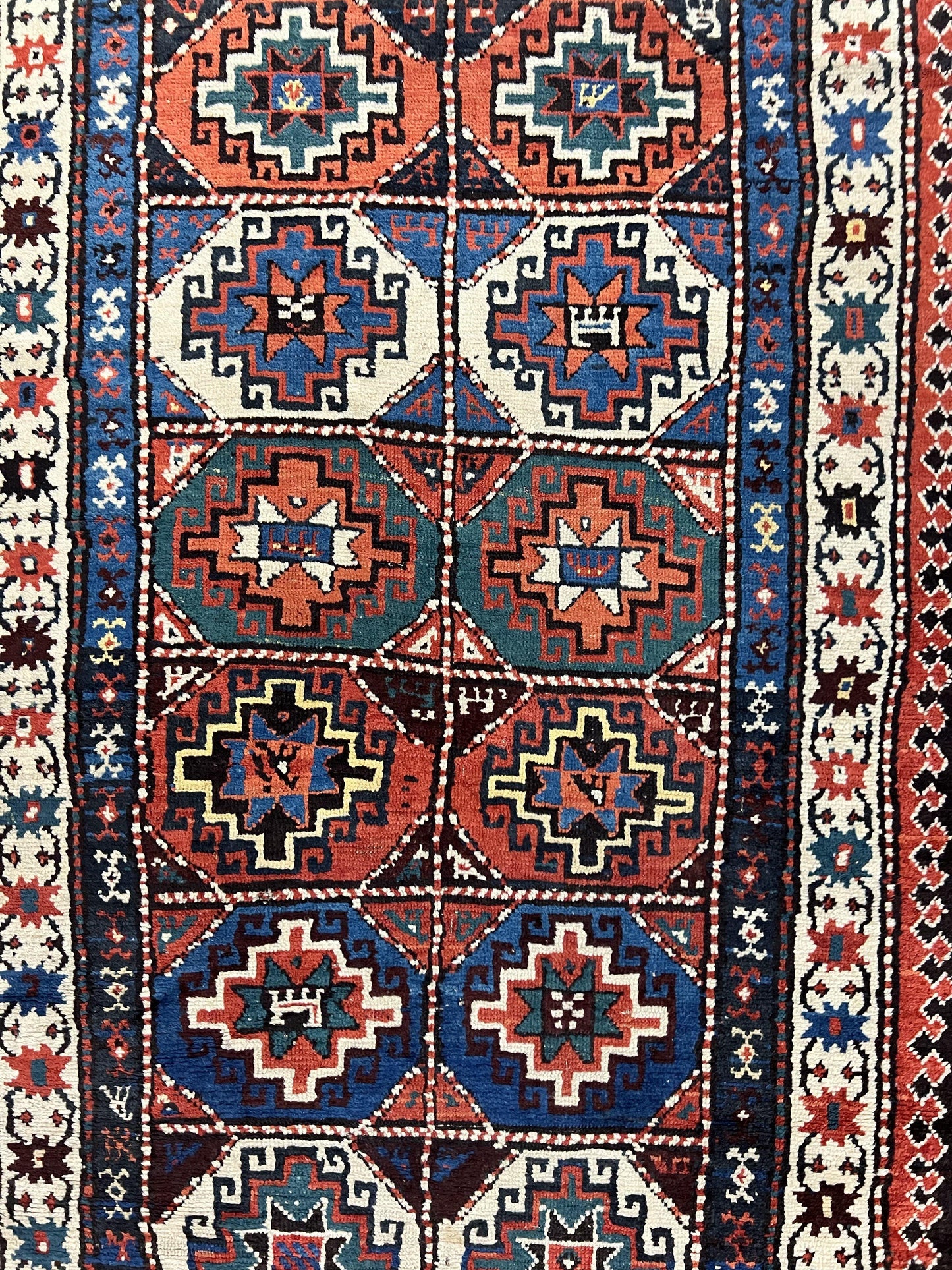 Antique Caucasian Kazak Runner Rug 4 X 9.5 Handmade Wool Hallway Carpet
