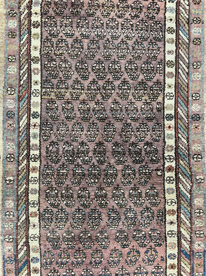 Antique Persian Sarab Runner Rug 3x11 Handmade Wool Camel Hair Hallway Carpet