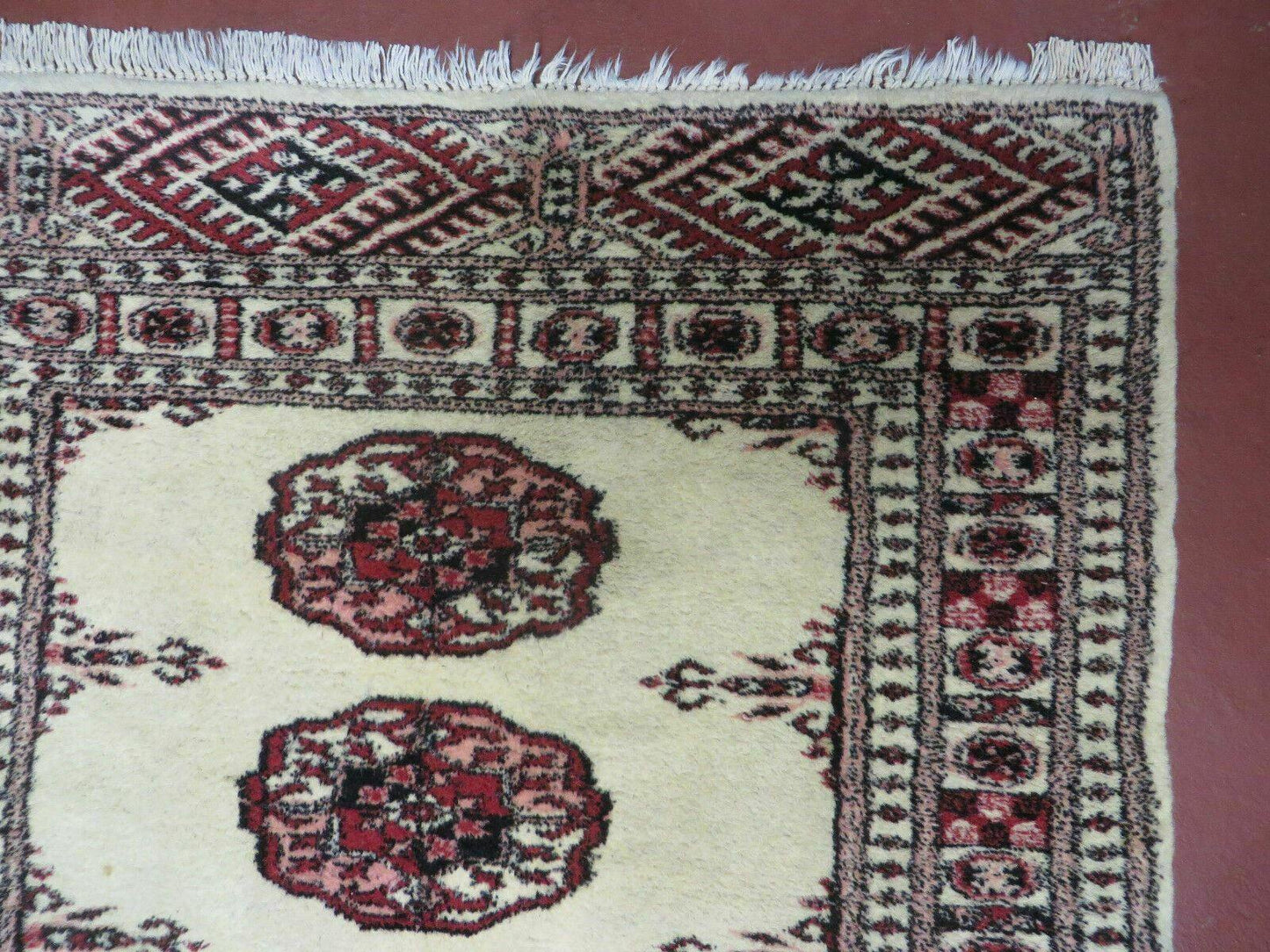 Turkoman Bokhara Rug Handmade Pakistani Wool Runner 2ft 7in By 6ft 9in