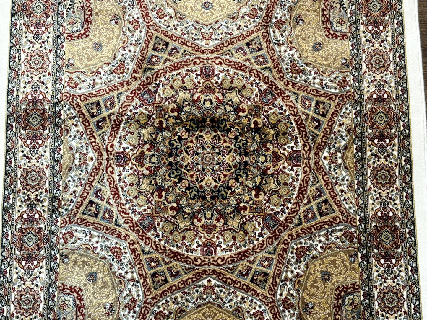 Turkish Silk Runner Rug 2.6 By 12 Hereke Mamluk Bamboo Silk Contemporary Power Loomed New