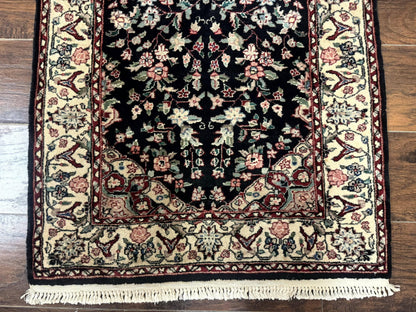 Long Pak Persian Runner Rug 2.6x16 Hand Knotted Wool Floral Vintage