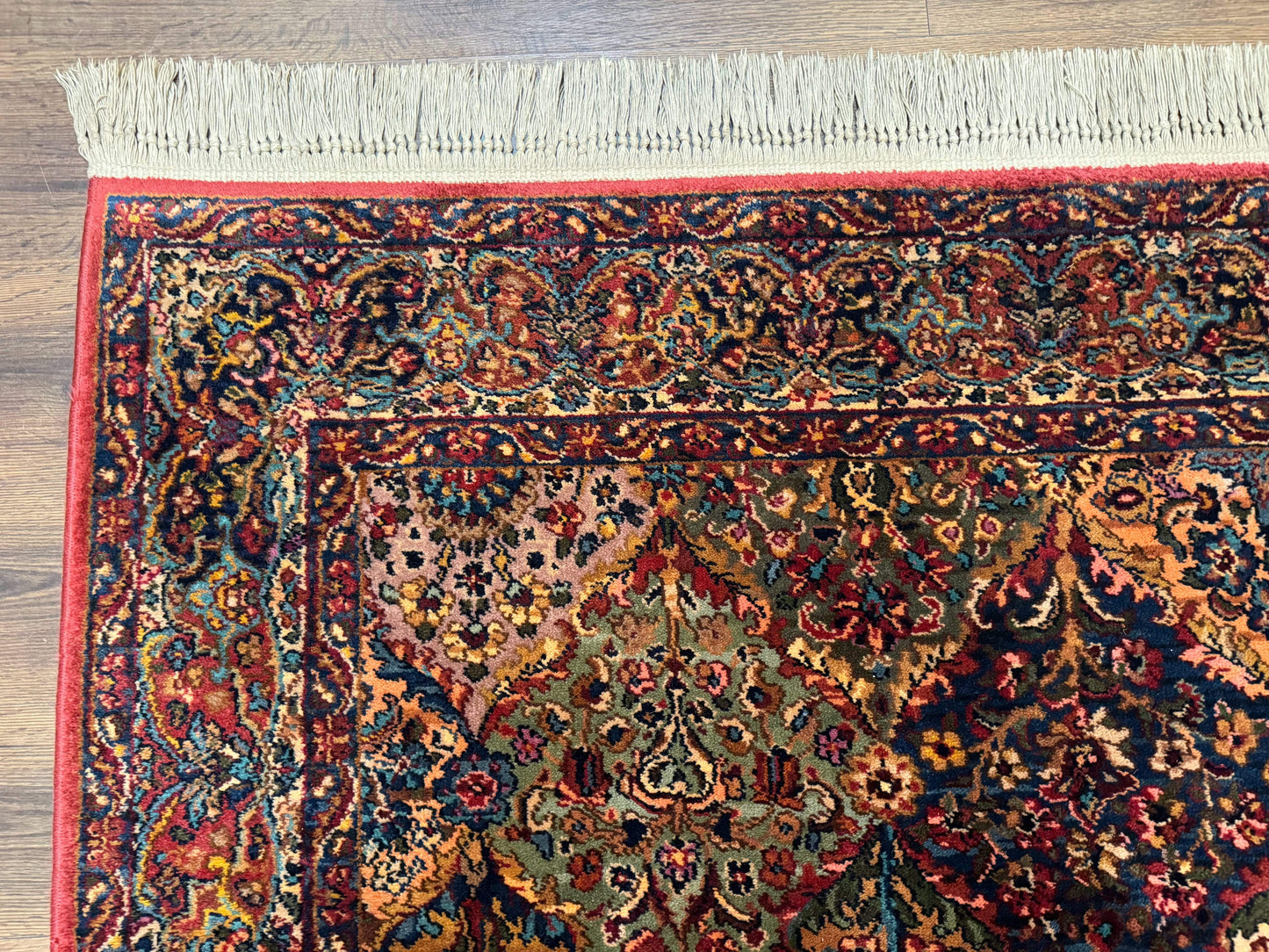 Karastan Kirman Wool Rug Multicolor Panel No 717 5.9 X 9 Original 700 Series