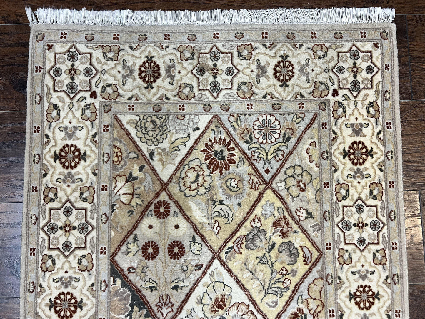 Pak Persiann Runner Rug 2.7 x 12 Handmade Wool Vintage Panel Design Hallway Runner