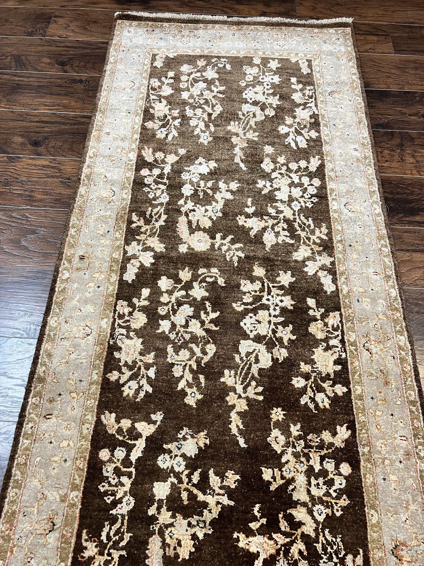 Peshawar Runner Rug Hand Knotted Wool 3x20