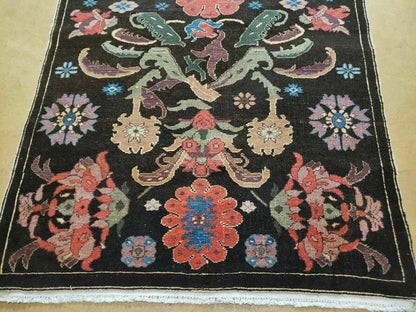 Antique Karabagh Caucasian Rug Handmade Wool Carpet Organic Dye 4 Ft 5 In By 16 Ft 1 In