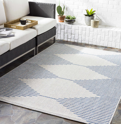 Stephan Blue Outdoor Area Rug - Stylish Durable Patio Decor