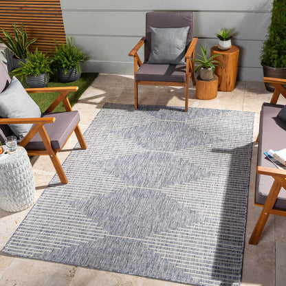 Stephan Blue outdoor rug