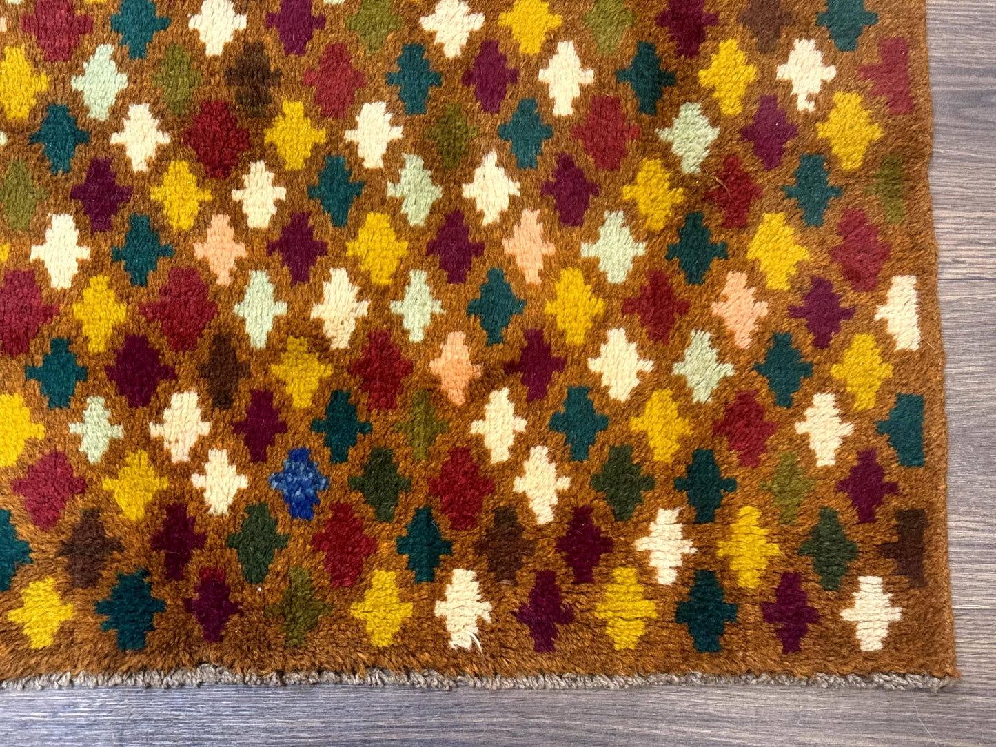 Balouch Rug 3x4 Afghan Handwoven Wool Vintage Multicolor Collection