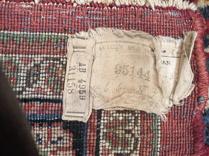 Rare Persian Rug Hand Knotted Wool 1920s Sarouk Antique Floral Allover Carpet