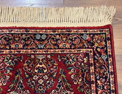 Karastan Red Sarouk Runner Rug 2.6x8.6 Wool Vintage Original 700 Series Number 785