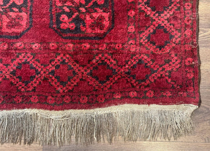 Afghan Bokhara Bashir Rug 3x6 Red