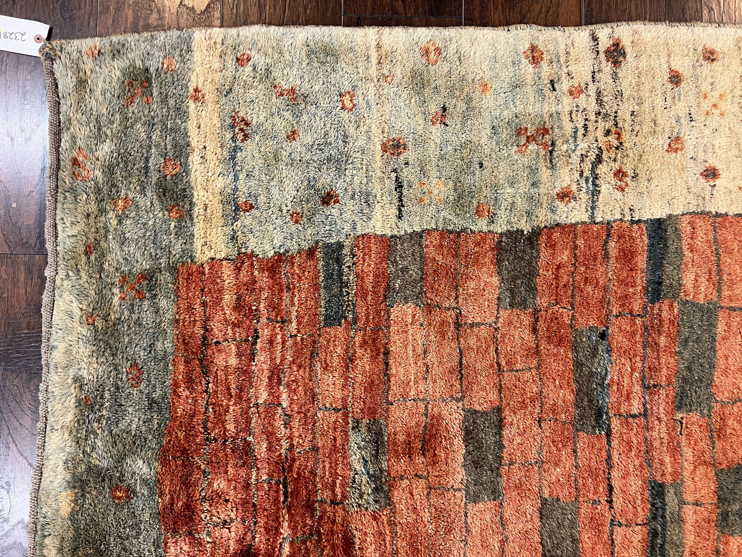 Persian Gabbeh Rug 6x8 Ft Handwoven Wool Tribal Area Rug For Home Decor