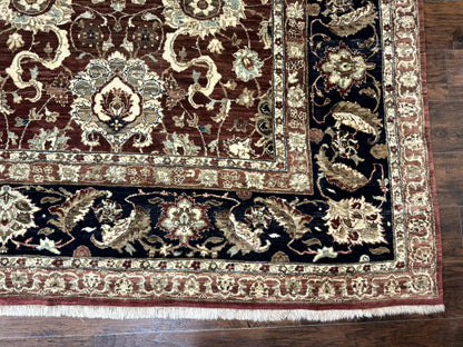 Agra Rug Palace Sized Indian Wool Hand Knotted Floral Carpet 12x17