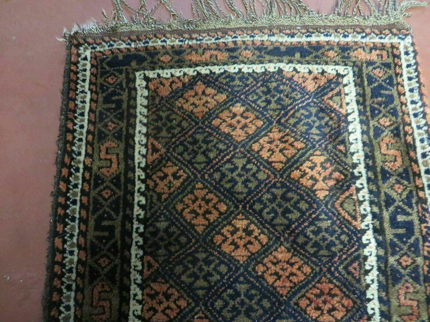 Antique Bokhara Rug Turkoman Balouchi Handmade Pakistani Wool 1920s Vintage