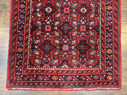 Persian Runner Rug 3x16 Wool Handmade Antique Hamadan Oriental Hallway Rug
