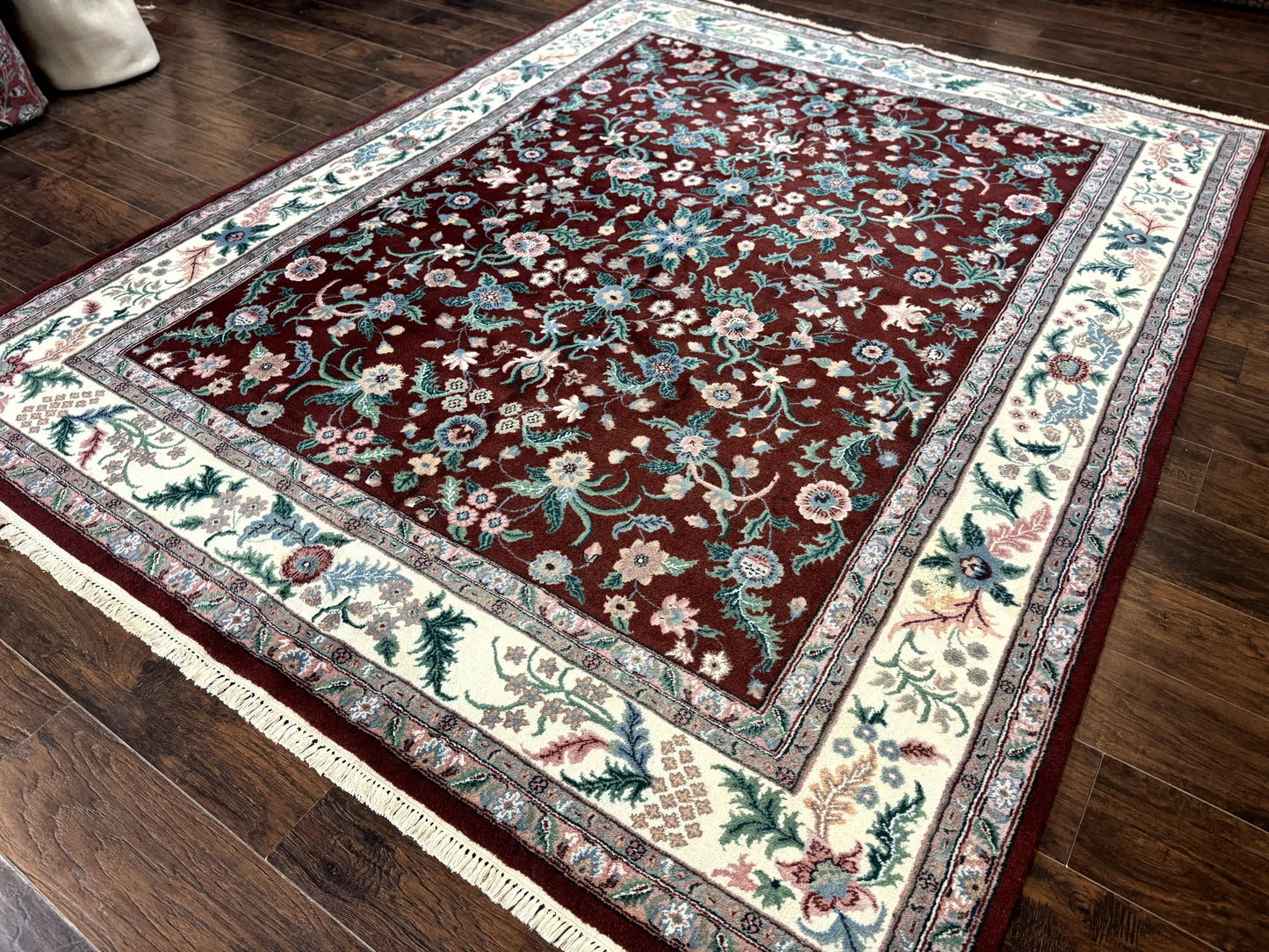 Ivory floral rug