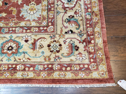Safavieh Wool Hand Knotted 10x14 Egyptian Mahal Rug Auburn Red Gold