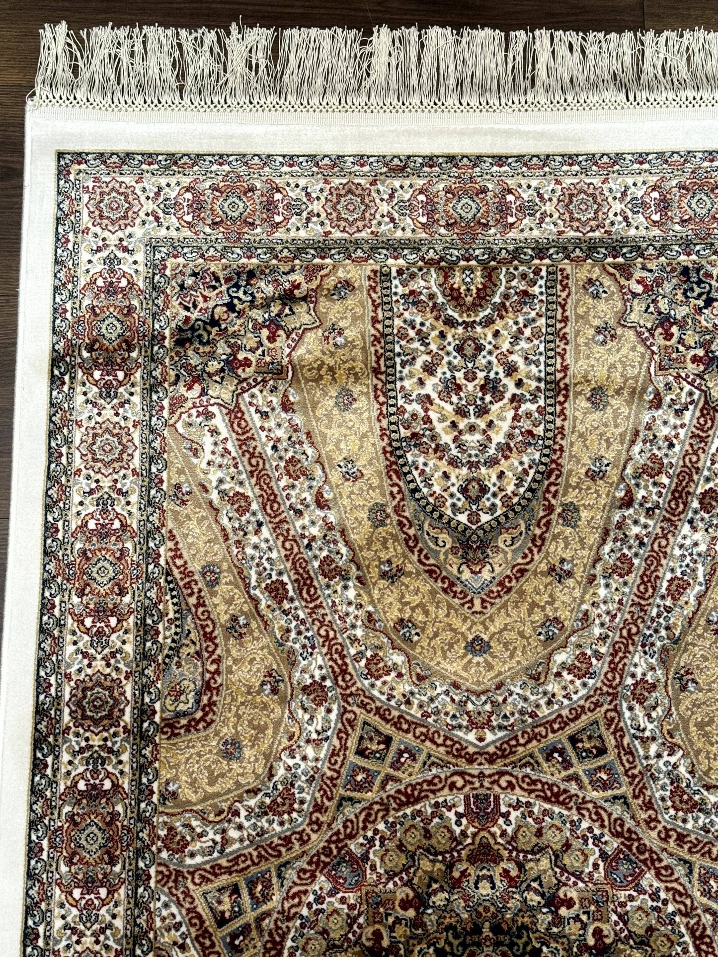 Turkish Silk Runner Rug 2.6 By 12 Hereke Mamluk Bamboo Silk Contemporary Power Loomed New