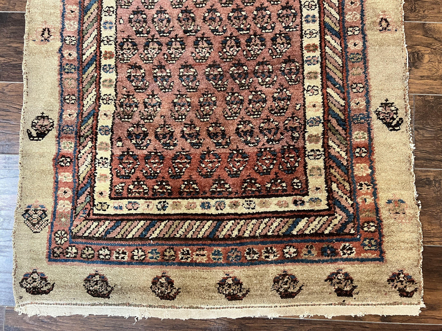 Antique Persian Sarab Runner Rug 3x11 Handmade Wool Camel Hair Hallway Carpet