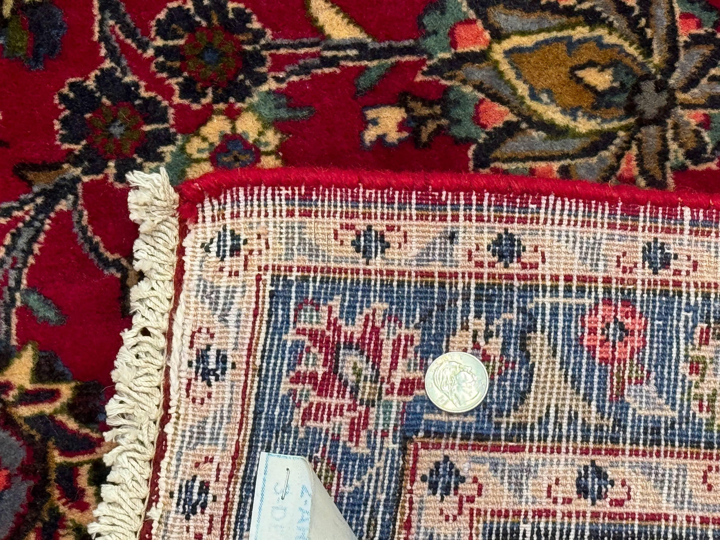 Traditional Persian Mashad Rug 8x11 Wool Antique Floral Medallion Carpet