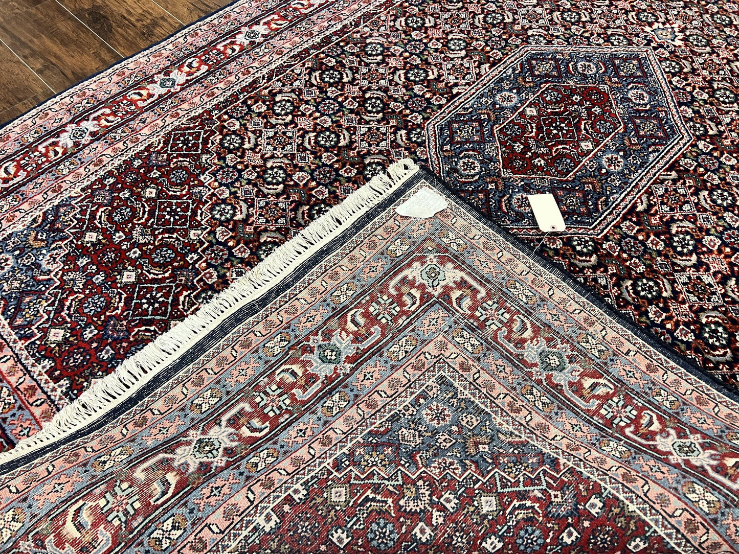 Indo Persian Rug 7x10 Hand Knotted Wool Bidjar Vintage Oriental Carpet Herati Pattern