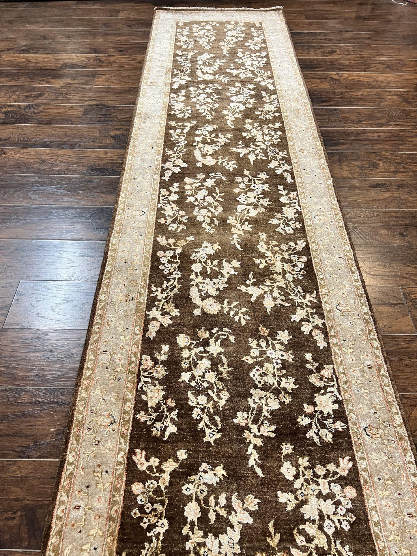 Peshawar Runner Rug Hand Knotted Wool 3x20