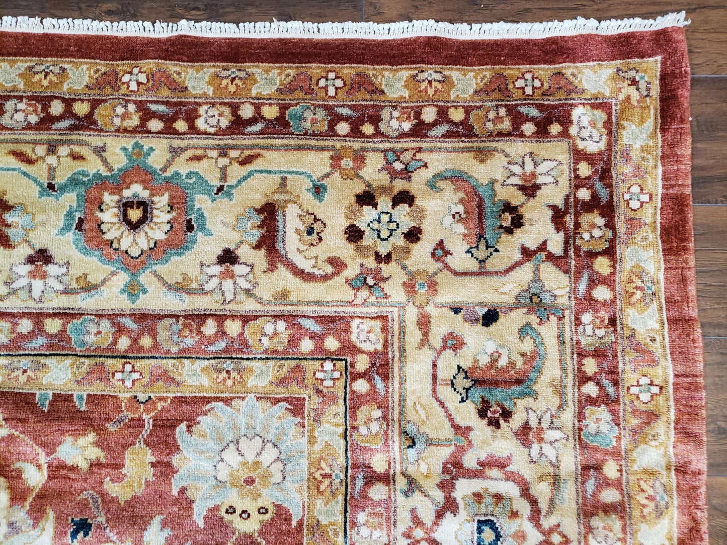 Safavieh Wool Hand Knotted 10x14 Egyptian Mahal Rug Auburn Red Gold