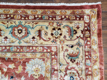 Safavieh Wool Hand Knotted 10x14 Egyptian Mahal Rug Auburn Red Gold