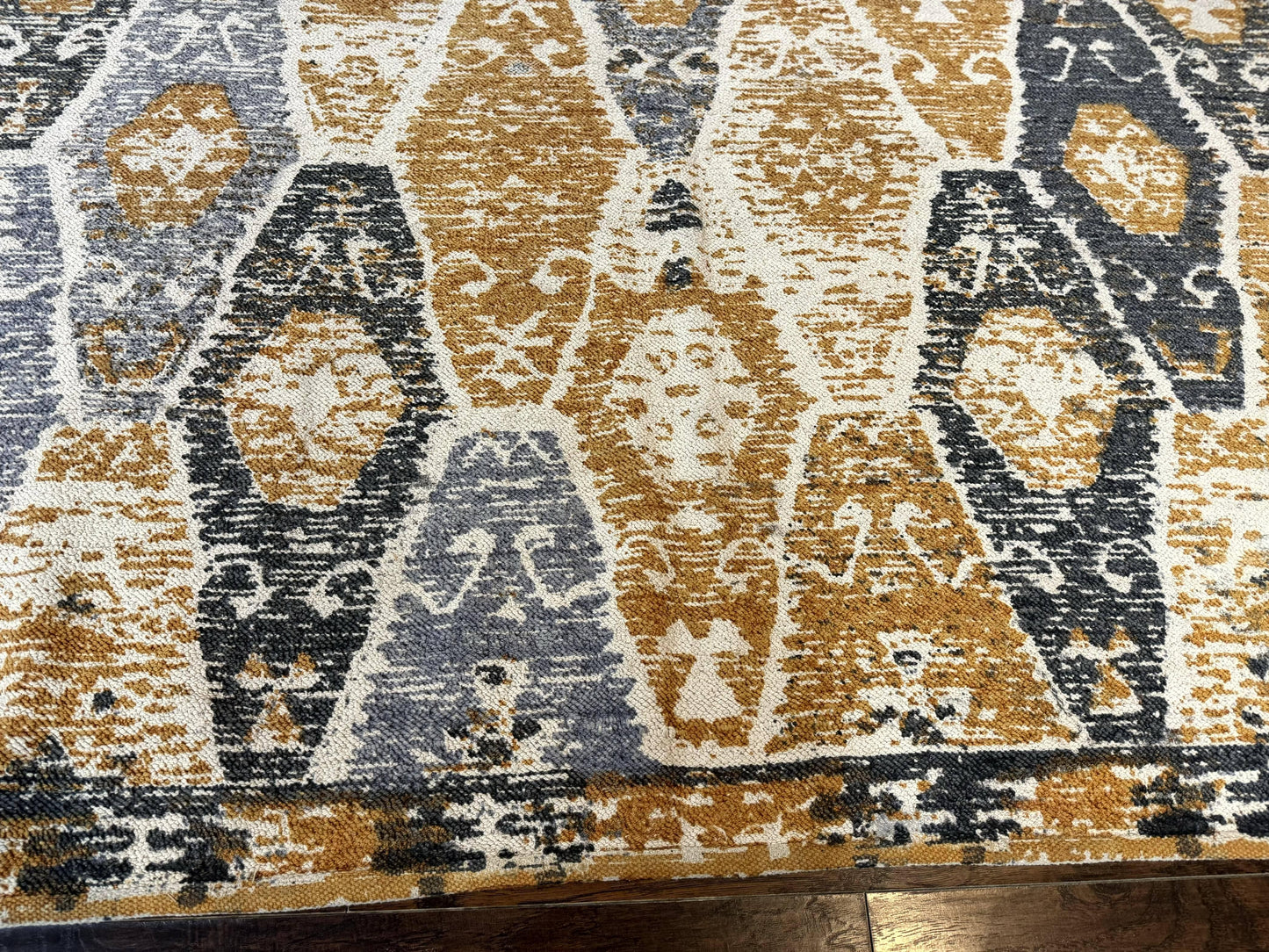 Handmade Indian Area Rug 8x10 Vintage Colorful Hemp Natural Material