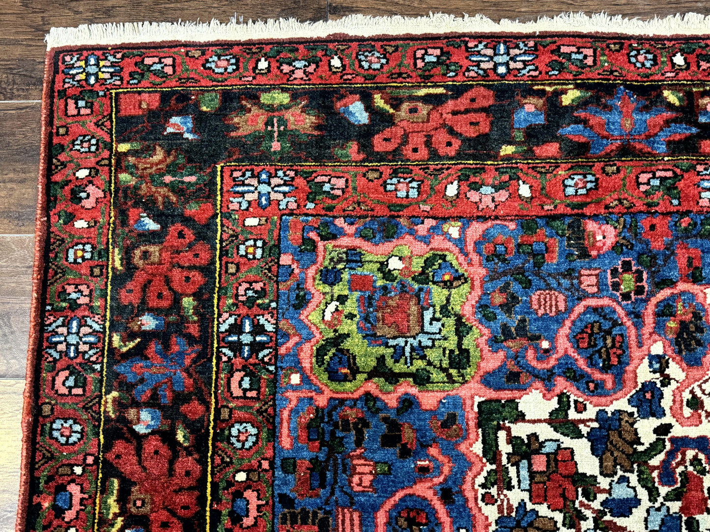 Persian Bakhtiari Rug Hand Knotted Wool Antique