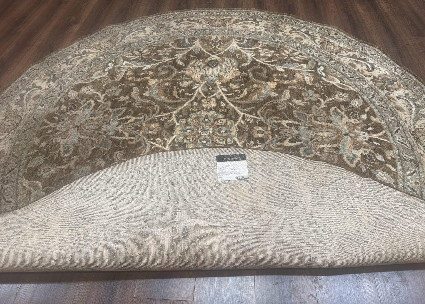 Karastan Rug Euphoria Round 8x8 Ft Indo Mahal Design Contemporary