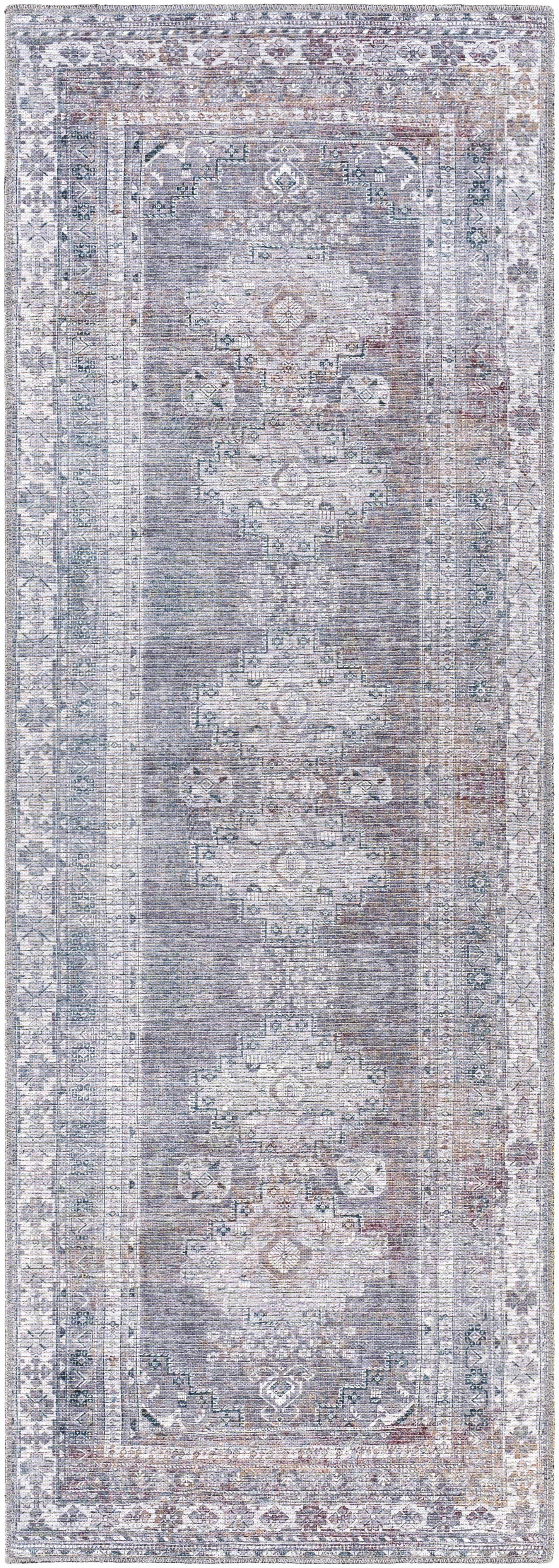 Washable Gray Tumble Dry Rug - Baltinglass Collection Durable Style