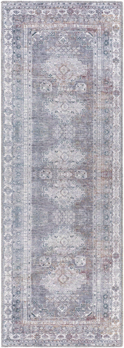 Washable Gray Tumble Dry Rug - Baltinglass Collection Durable Style