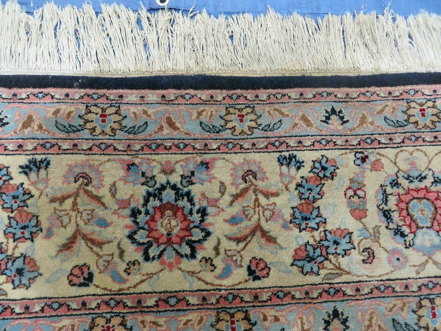 Vintage Indian Wool Hand Knotted Rug 10x14 Natural Organic Dyes