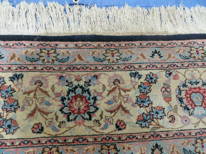 Vintage Indian Wool Hand Knotted Rug 10x14 Natural Organic Dyes