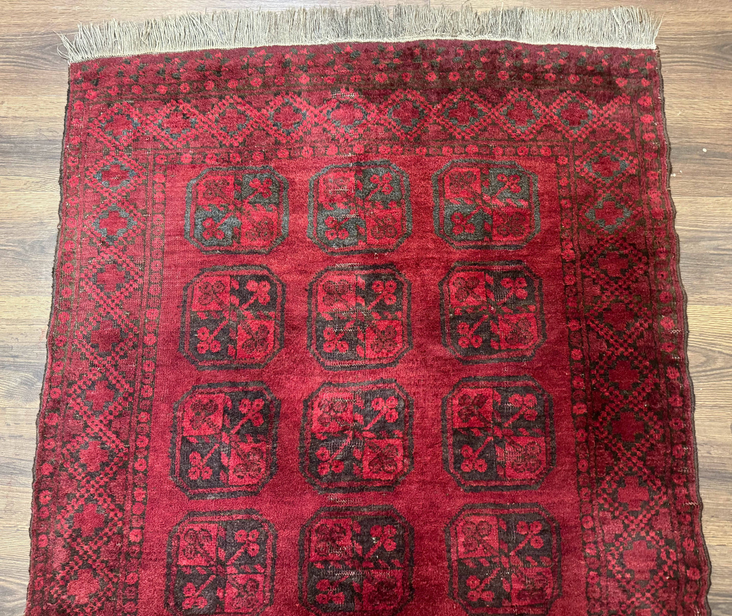 Afghan Bokhara Bashir Rug 3x6 Red