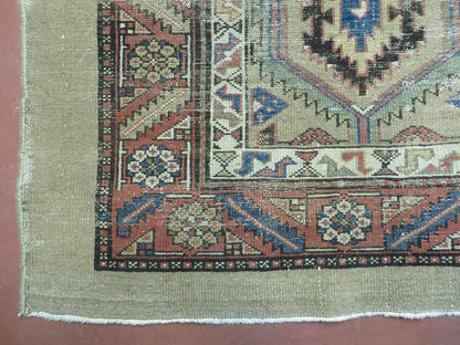 Turkish Wool Rug Runner Antique Hand Made 3 Ft 4 In By 12 Ft Camel Hair