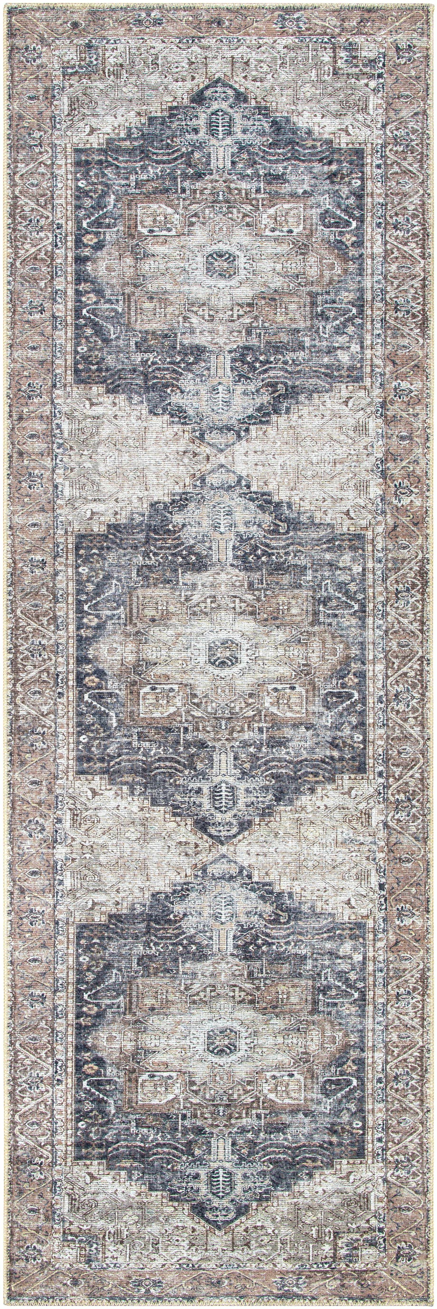 Beige Rosman washable area rug