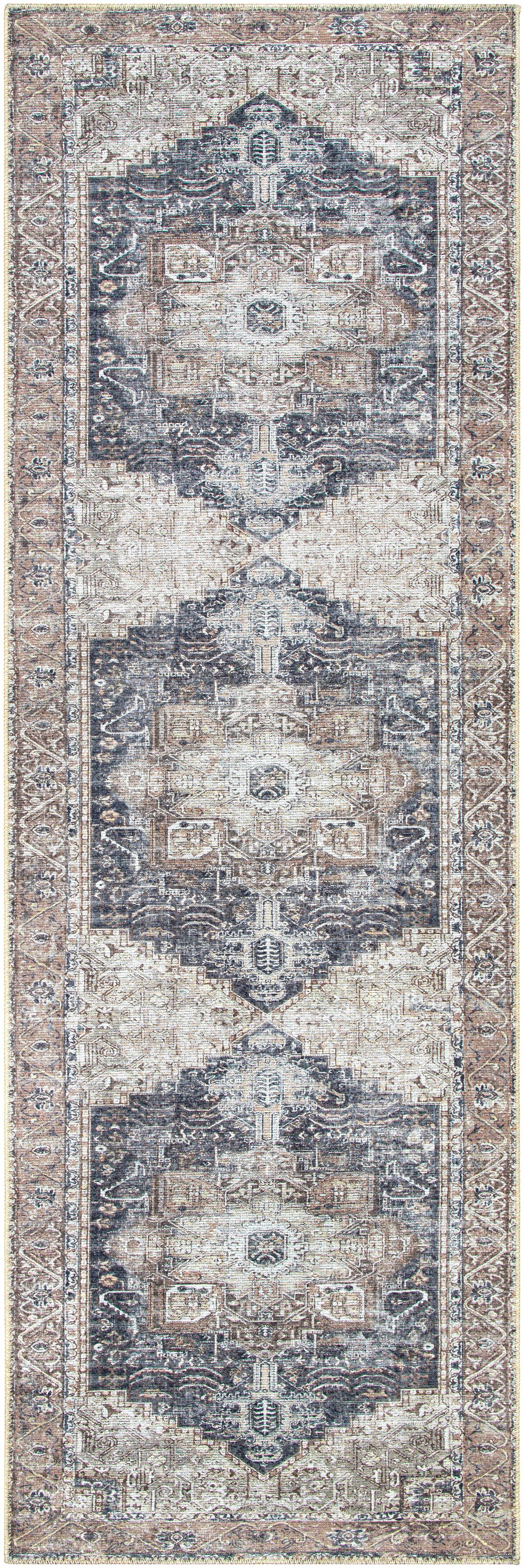 Beige Rosman washable area rug