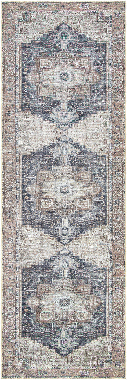 Beige Rosman washable area rug