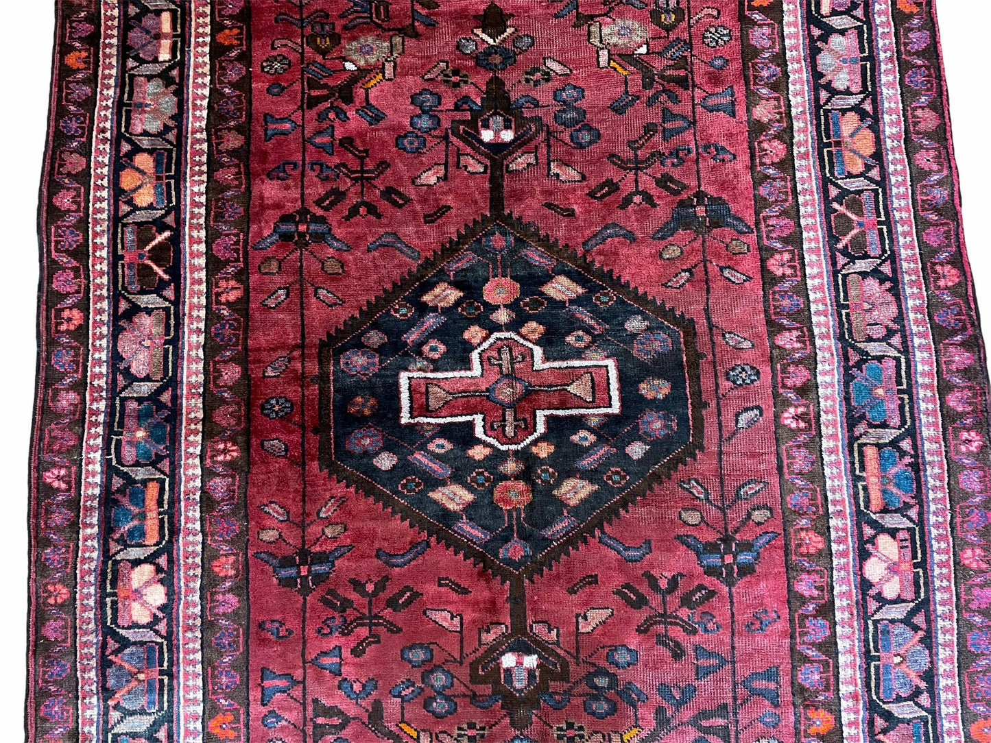 Handmade Wool Tribal Gallery Runner Rug 5.5 By 10 Feet Floral Red