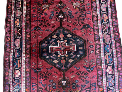 Handmade Wool Tribal Gallery Runner Rug 5.5 By 10 Feet Floral Red