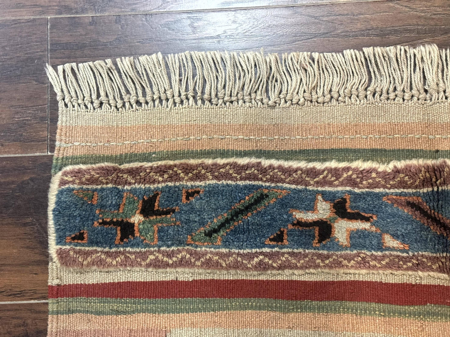 Turkish Kilim Rug 2.5 x 4.7 Flatweave Bohemian Wall Hanging Tapestry