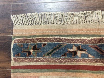 Turkish Kilim Rug 2.5 x 4.7 Flatweave Bohemian Wall Hanging Tapestry