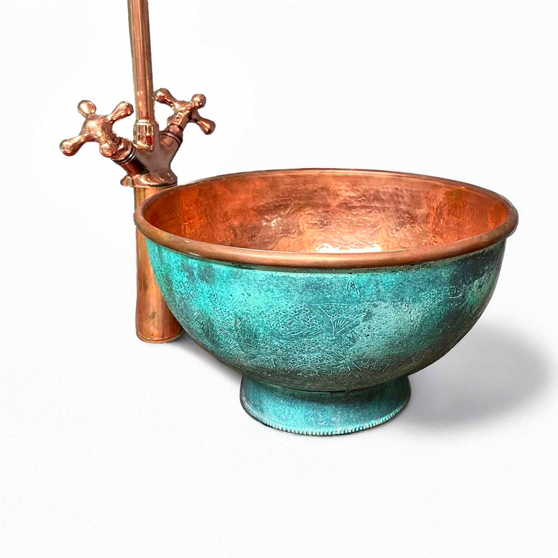 Copper bathroom sink