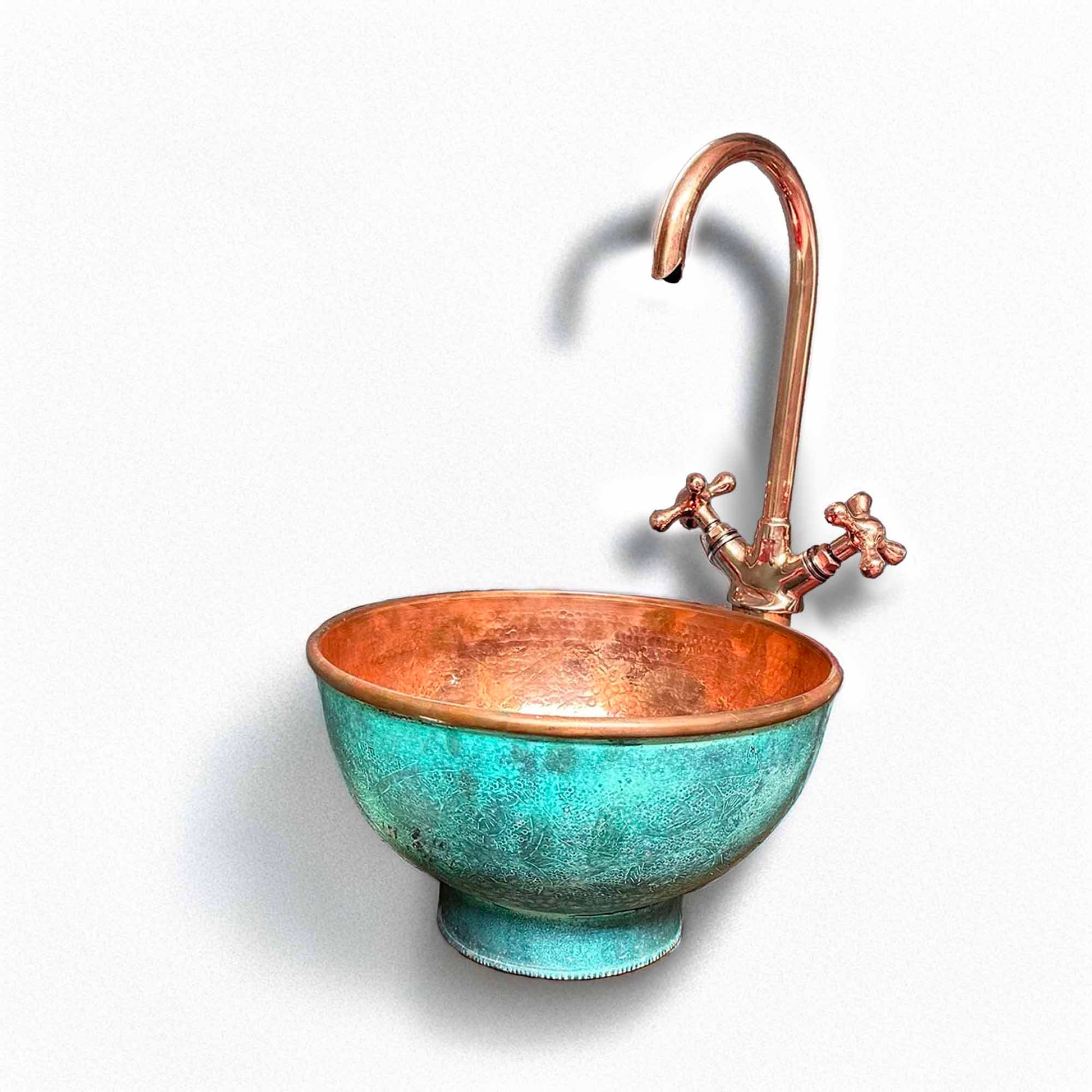 Patina copper sink