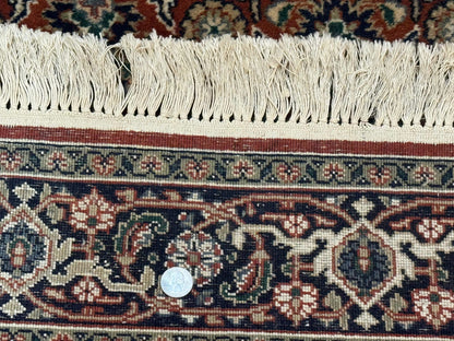 Indo Persian Bijar Rug 3x5 Red Navy Wool