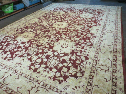 Hand Made Pakistan Wool Rug Peshawar Floral Design 9 Ft 9 In X 15 Ft 5 In