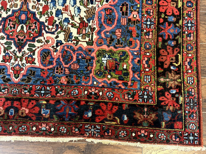 Persian Bakhtiari Rug Hand Knotted Wool Antique